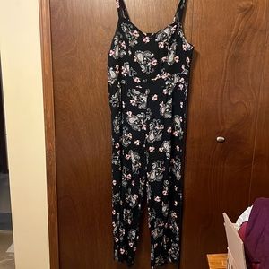 Torrid- Pink & Grey Paisley Jumpsuit